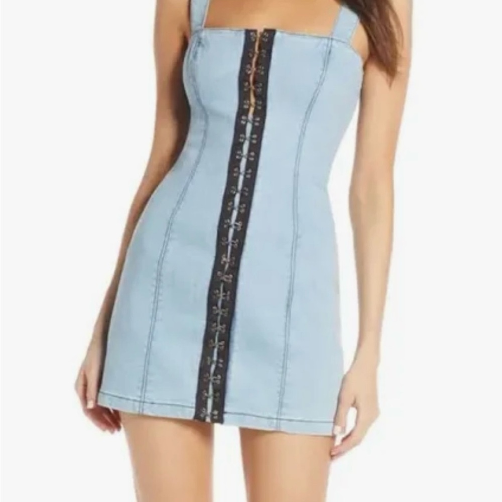 Light Blue Denim Mini Dress